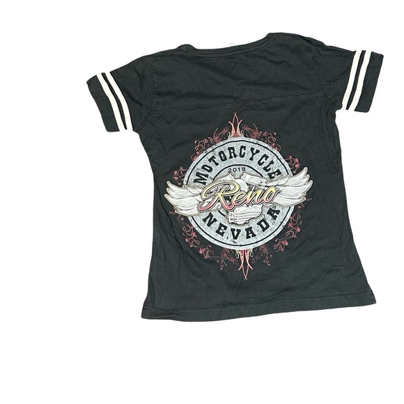 Reno Nevada Graphic V-Neck Tee - Black - Picture 2 of 6